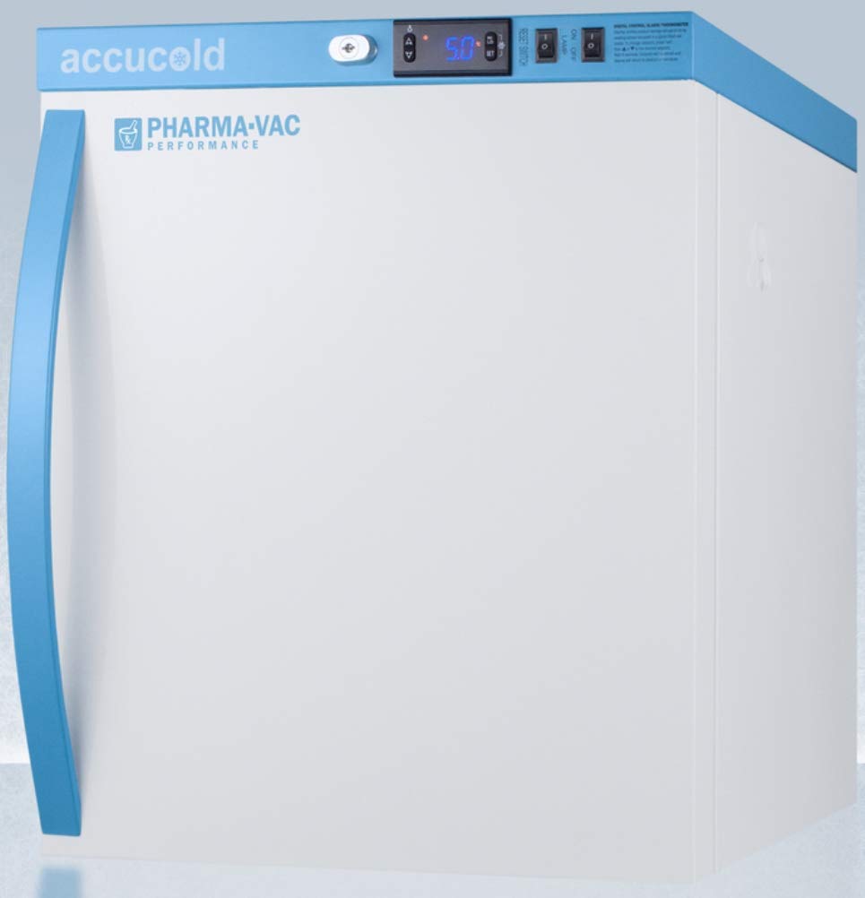 Summit Appliance ARS1PV Pharma-Vac Performance Series 1 Cu.Ft. Compact All-refrigerator for Vaccine Storage with Auto Defrost, Factory-installed Lock, Digital Thermostat, White