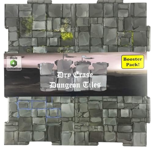 Role 4 Initiative Dry-Erase Dungeon Tiles, Graystone, Booster Pack of Two 10