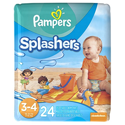 Image of Pampers Splashers Swim Pants Size 3 /4, 24 Count