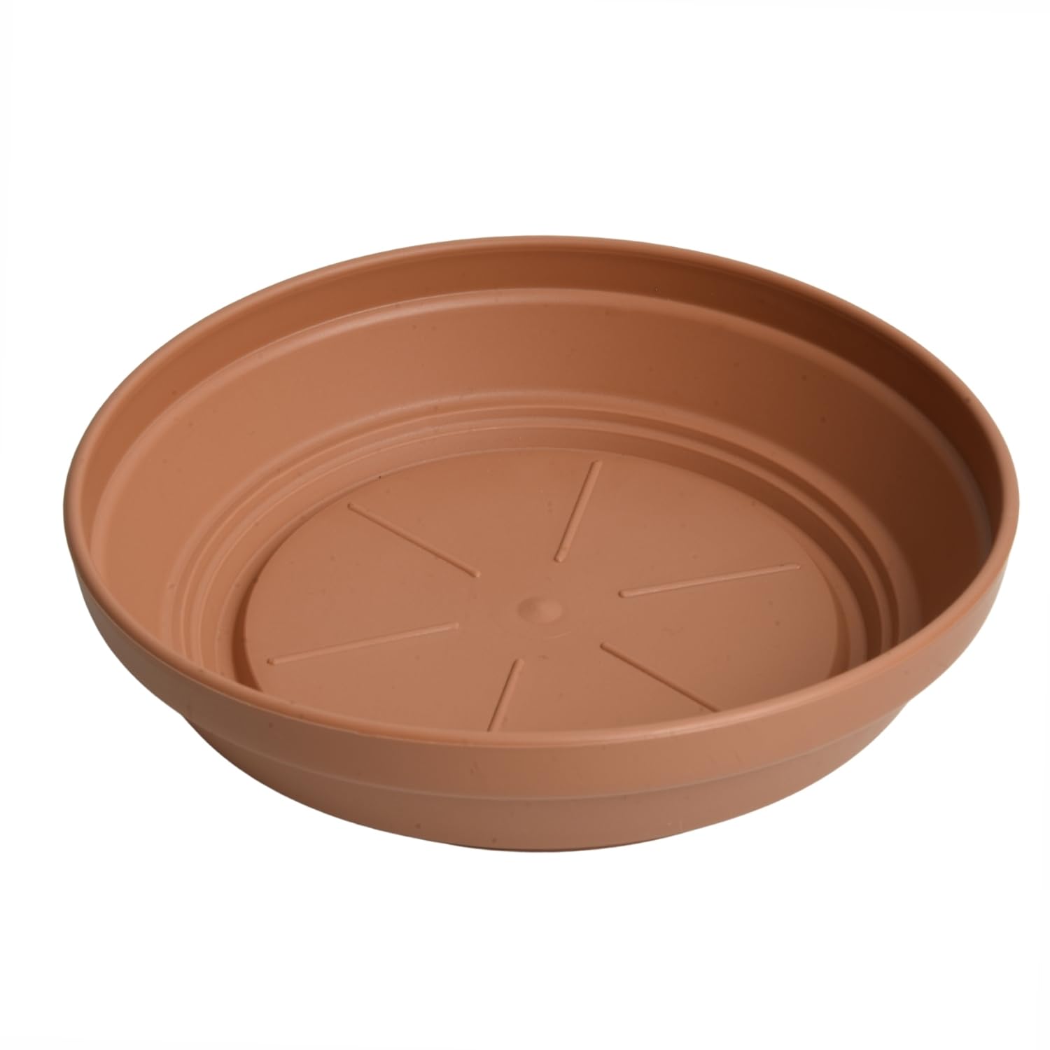 B2C Saucer Plant Pot Deep Tray Round Terracotta Plastic Water Drip Base Strong Matt Smooth Strong Base Plate Indoor Outdoor Surface Water Protector (19cm)