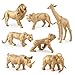 Cirdora Animali giocattolo, 7 pezzi, simulazione di animali dorati, ornamento Safari dorato, statuette giocattolo zoo selvaggio Jungle Animals