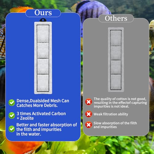 Image of 6 Pack RF-S Filter Cartridges Compatible,Replacement Cartridges for Desktop Aquariums with Small Retreat Filters