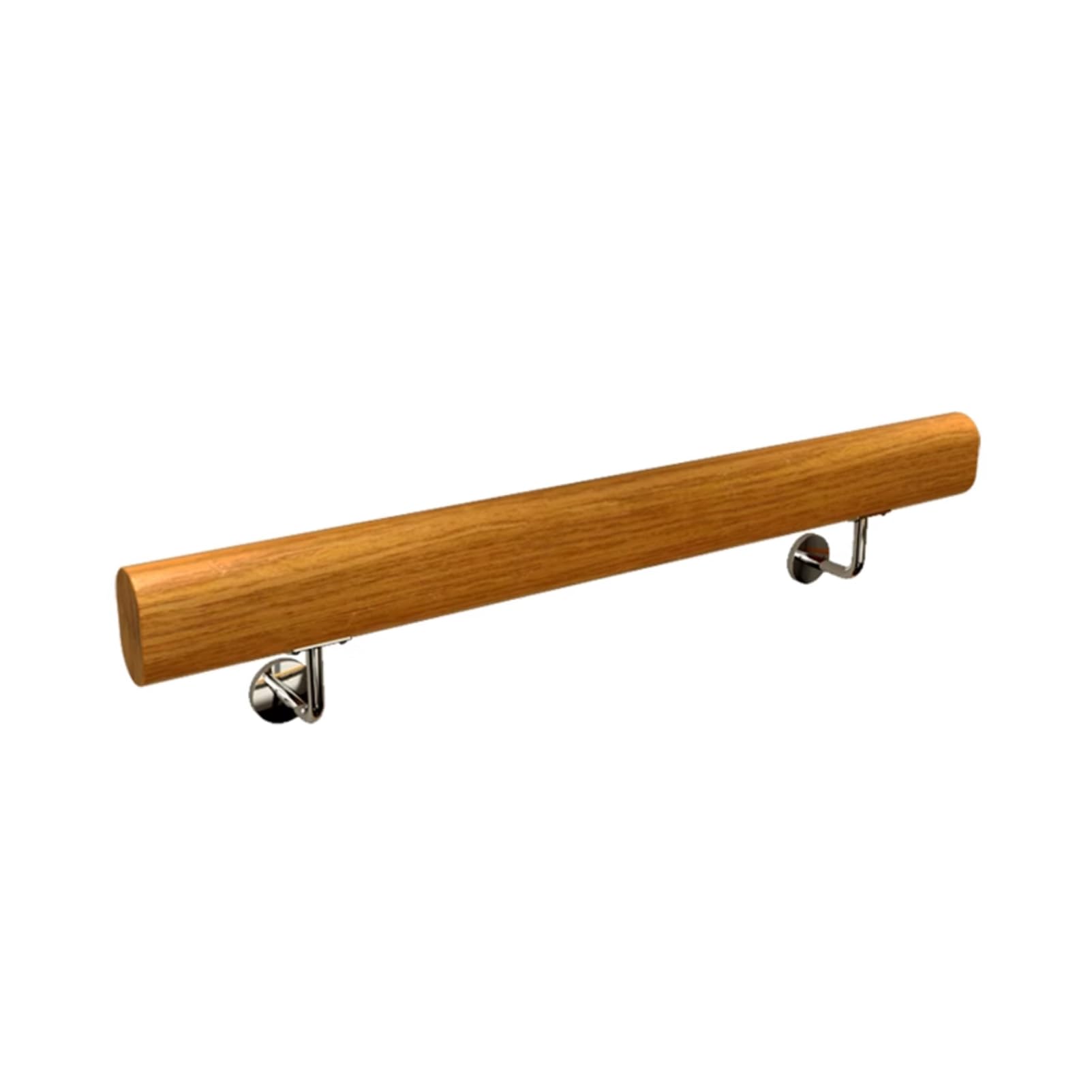 LWJSOCP Wooden Handrail for Stairs with Wall Mounted Brackets Anti Slip Indoor Stair Handrails Corridor Banister Rails (40CM)