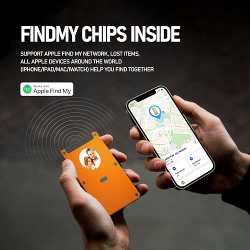 Trackable Wallet With Personalized E-Ink Screen - RFID-Blocking Wallets with Custom E-Photo/Text/Contact Information, Slim Credit Card Holder Built-in Find My Tracker, Gift for Men/Women3