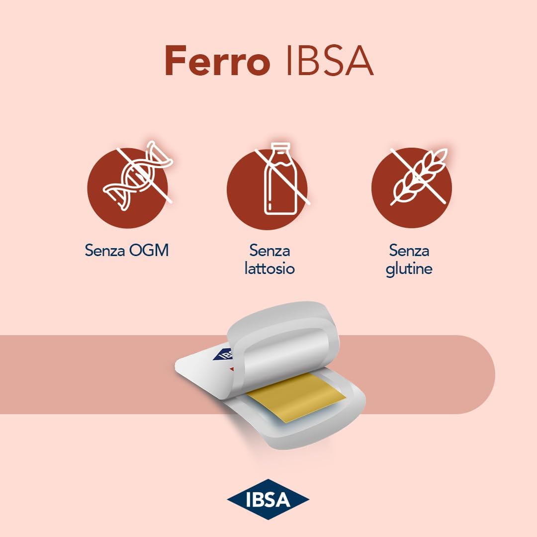 Ferro IBSA | 20 Film Orodispersibili. Integratore alimentare a base di Ferro e di Acido Folico che contribuiscono alla normale funzione del sistema immunitario e a ridurre stanchezza