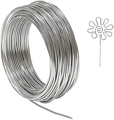 Tenn Well 12 Gauge Aluminum Wire, 100 Feet 2mm Bendable Metal Craft Wire for Sculpting, Armature, Jewelry Making, Floral Making, Doll Making, Modelling, Crafting, Bonsai Training