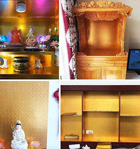 Papel pintado autoadhesivo para cocina bandezid dermatoglyph dorado 60cmx20m 4