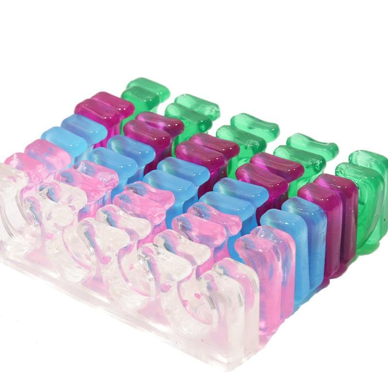 Soft Silicone Finger Separator for Nail and Pedicure Flexible Finger Separator Finger Spacer Separation Smoothing Tool 1 set