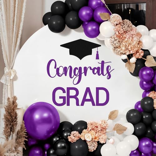 Image of Epakh 2026 Graduation Party Decal Sign for Backdrop Letters Peel and Stick Graduation Sticker for Balloon Arch Decorations Party Sign Wall Decor(Purple)