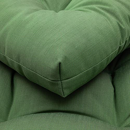 Image of QILLOWAY Indoor /Outdoor Square Seat Patio Cushion - 19-Inches,Pack of 4 (Dark Green)