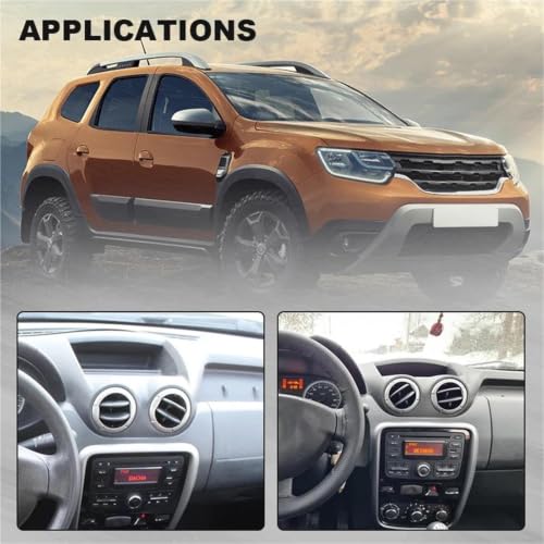 Évent de climatisation voiture Dacia Sandero MK1 orientable noir argent - 2