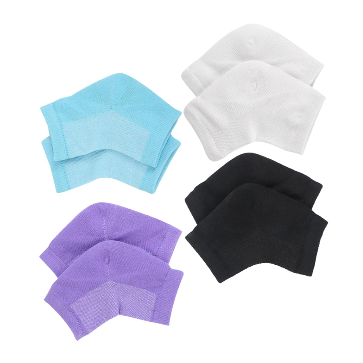 FOYTOKI Breathable Heel Socks 4 Pack Heel Protectors Elastic Compact for Dry Cracked Foot Sleeves