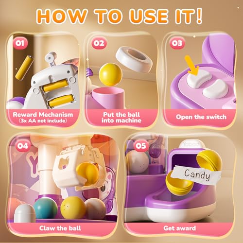 Skirfy Unicorns Mini Vending Machines Kids Toys Mini Claws Machines Gumball Prize Machines Maker Game Claws Machines Game Sensory Toys Dolls Gifts