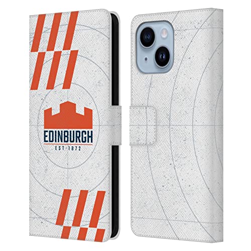 Étui portefeuille cuir iPhone 14 Plus Edinburgh Rugby blanc antichoc