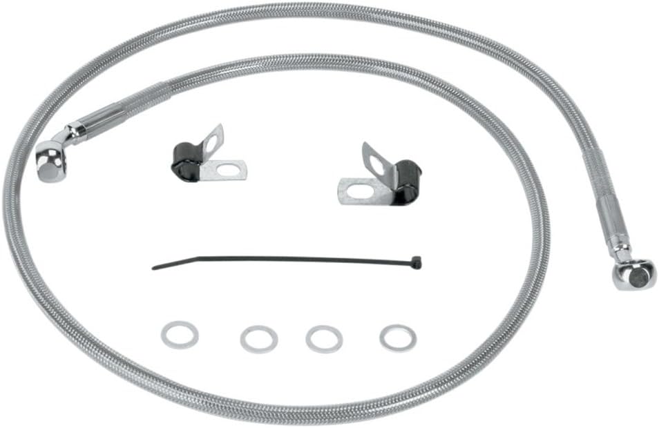 Hill Country Customs +6" Over Stock Front Stainless Braided Brake Line for 2004-2010 Harley Sportster XL883C/1200C & 2008-2012 XL1200N's - HC-401208