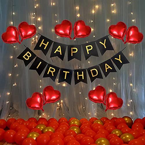 Party Propz Happy Birthday Banner & Balloons Decoration Kit 73Pcs