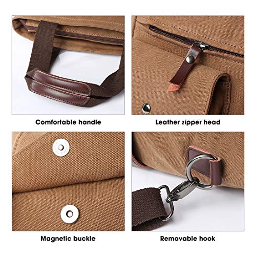 Men Canvas Handbag Vintage Messenger Crossbody Purse Travel Hiking Tote Satchel4