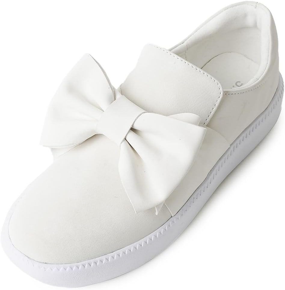 J. Adams Wally Platform Sneakers for Women - Comfortable Slip On Shoes with Bow - Image 4