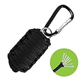 Paracord Survival Grenade Emergency Keychain Survival Kit - 7 Strand 550 Paracord, Flint Fire Starter, Carabiner, Blade and Fishing Tools for EDC Every Day Carry Key Chain Survival Gear