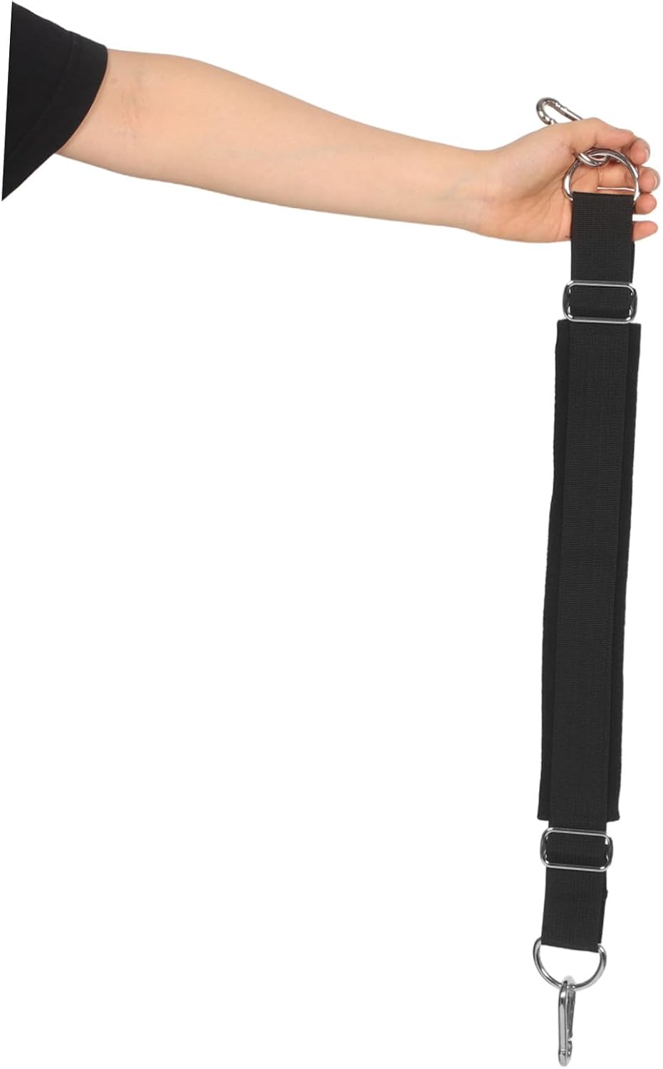 Pilates Foot Strap with Hooks, Nylon Stretch Band for Reformer