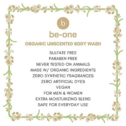 Certified-Organic-Unscented-Body-Wash-by-Be-One-Sensitive-Skin-Moisturizing-Paraben-Sulfate-Free-Vegan-All-Natural-Soap-For-Men-Women-Eczema-Gentle-Made-in-USA