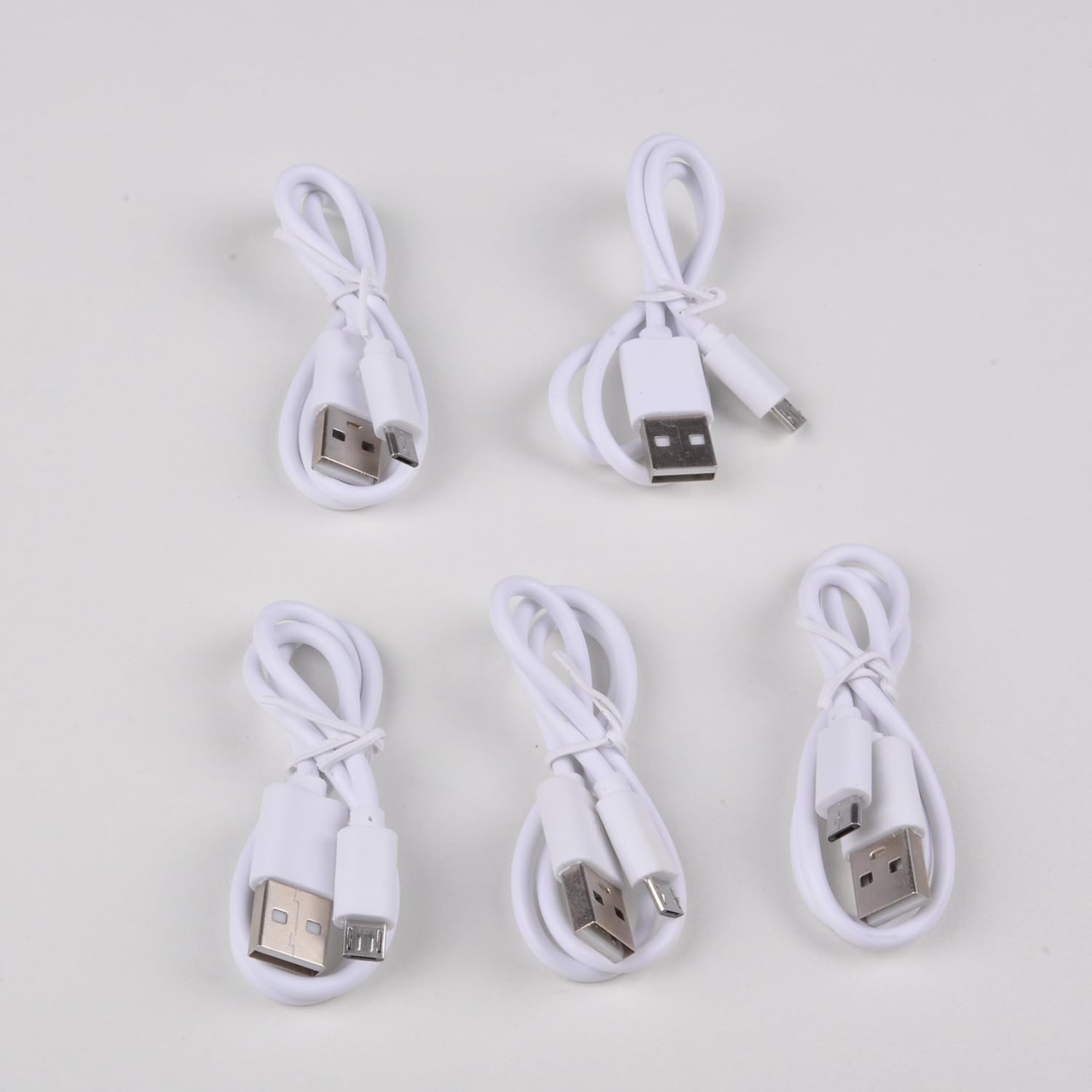 PowGrow Micro USB A to Micro USB Charge Cable, 18 inches Durable USB Power Charge Cords, 5 Pack