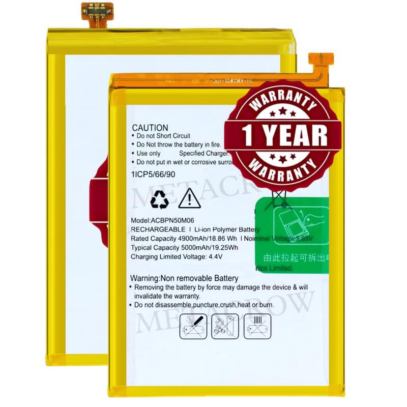 Image of Original ACBPN50M06 Battery Compatible for Micromax in 1 (E6746) | in Note 1 (E7746) - (5000mAh) - 1 Year Warranty JK1