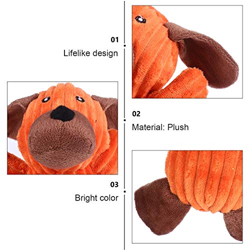 TEHAUX 2 peças de brinquedo de pelúcia para animais de estimação Brinquedo de mastigar para animais
