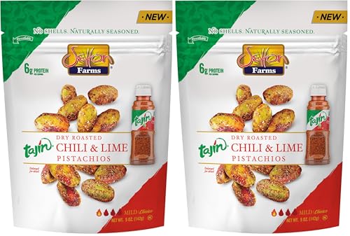 Image of Tajin Seasoned Pistachio Kernels | No Shells | Tajin Clasico Chili Lime | Non-GMO Project Verified | Gluten Free | Vegan | Kosher | 5 Oz. Bag (Pack of 2)