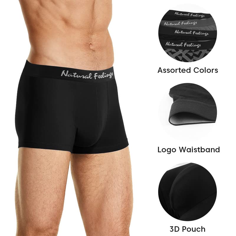 Natural Feelings Mens Underwear Trunks Mens Modal Boxer Briefs for Men Pack of 42