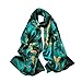 SUNMISILK 100% Mulberry Silk Scarfs for Women Floral Print Satin Long Scarf for Headscarf Hair Wraps Shawl with Gift Packed (Smzyy05)