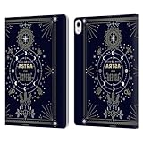 Head Case Designs Officially Licensed Cat Coquillette Ad Astra Linear Leather Wallet Case Compatible with Apple iPad Air 13 2024/2025