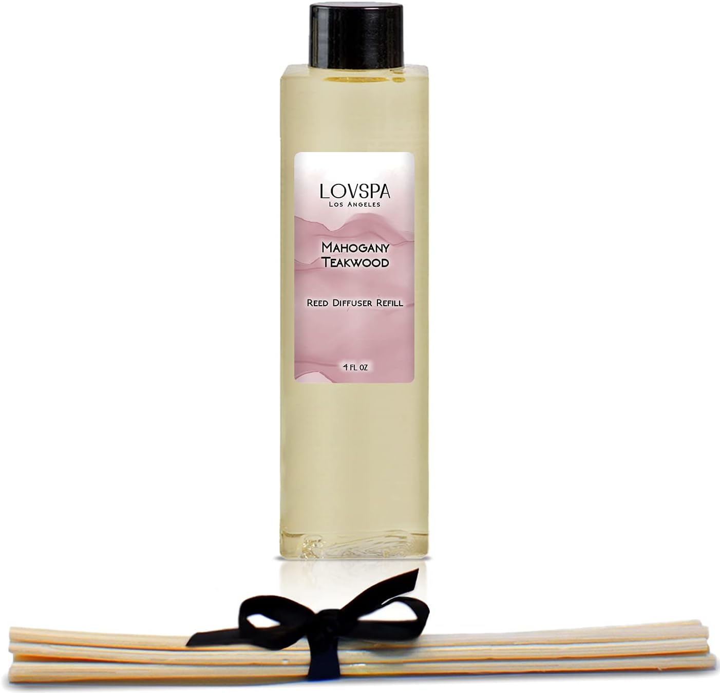 LOVSPA Mahogany Teakwood Reed Diffuser Oil Refill with Replacement Reed