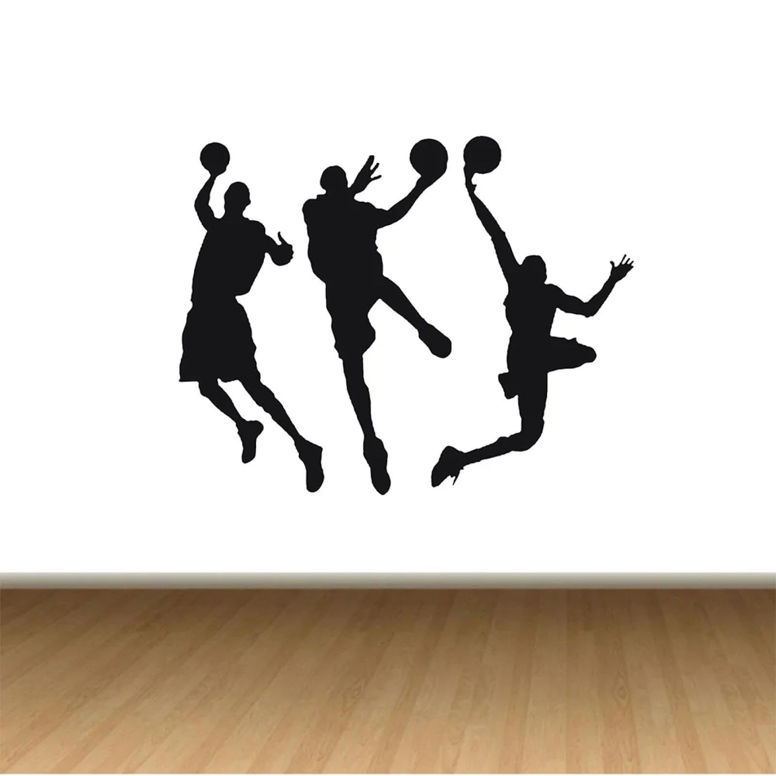WEIMEIJIE Basketball Player Silhouette Vinyl wall Art Removable Bedroom wall Sticker boy playroom Home Decor