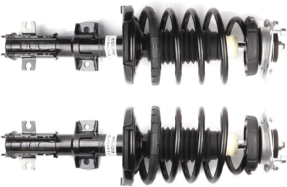 AMCCM Front Complete Struts w/Coil Springs Shocks Absorder Assembly Fit 2001-2009 for Volvo S60 1999-2006 for Volvo S80 Replace 11861 11862