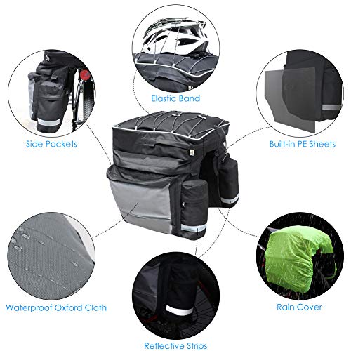 COFIT Bike Trunk Bag 25L/68L, Extensive Large Capacity Bicycle Rear Seat Pannier as Commuter Bag Luggage Carrier - Image 3