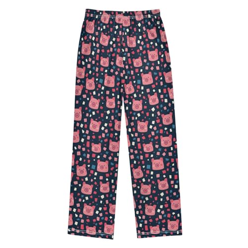 Cute Kawaii Pigs Pajama Pants Long Sleep Pants Soft Pajama Bottoms With Pockets2