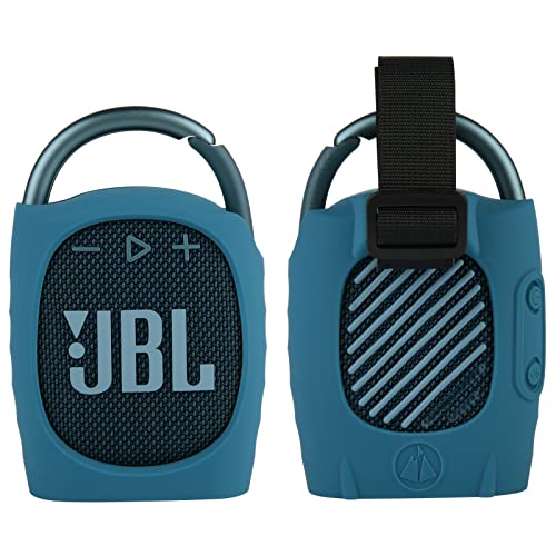 TXEsign シリコン保護キャリーケース JBL Clip 4対応 - JBL Clip 4用ポータブルミニスピーカースタンドアップカバーポーチ(ブルー)