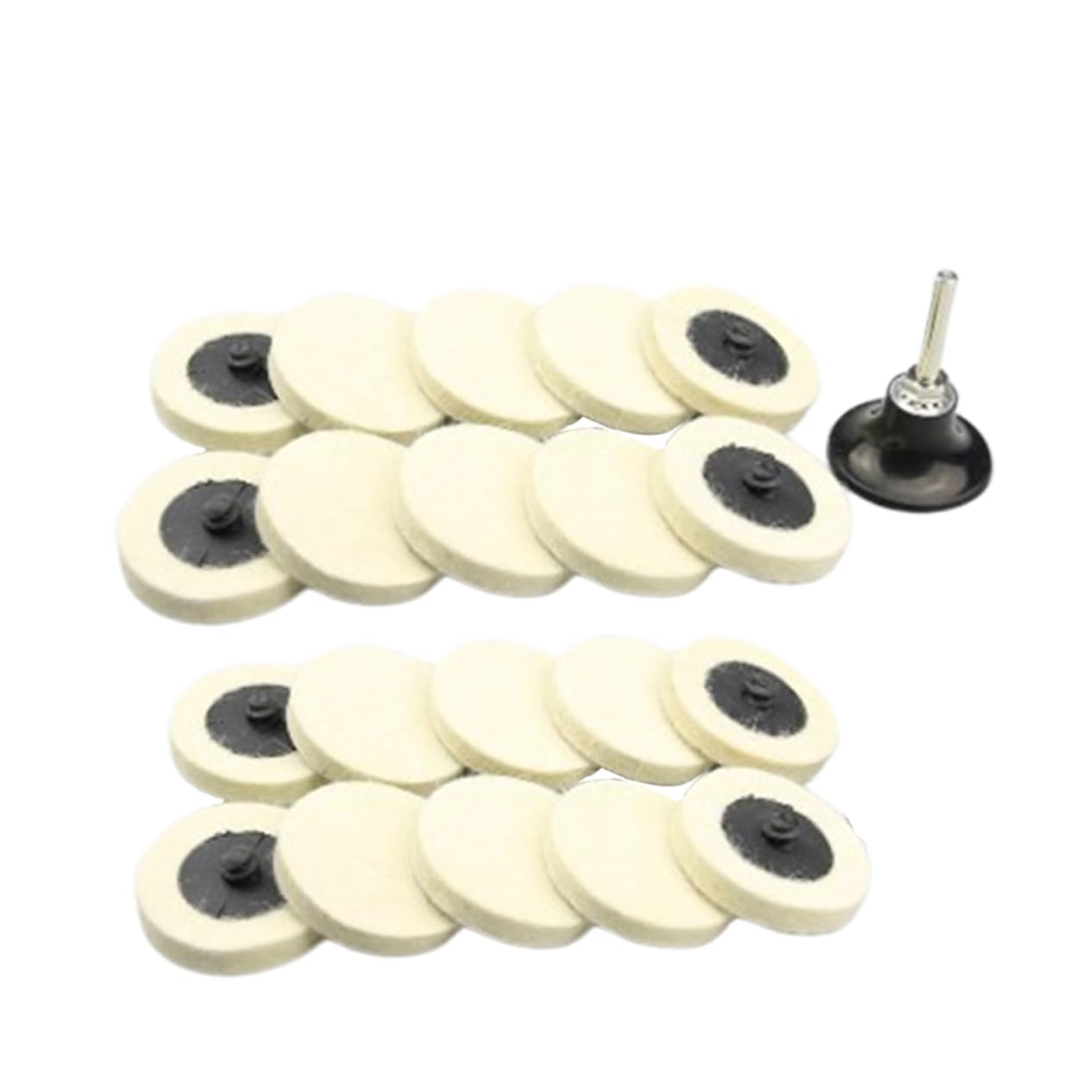 Unomor 21 2 Torque Wool Wheel Polishing Kit with Backing Pad for High Toughness Wear Resistant Easy Self Adhesion for Efficient Polishing