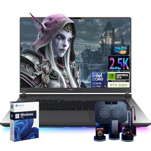 Image of ASUS ROG Strix G18 Gaming Laptop, 18 inch 2.5K Nebula Display, Intel Ultra 9 275HX, RTX 5060, 64GB DDR5, 4TB SSD, Win 11 Pro, Ideal for Creator & Engineer