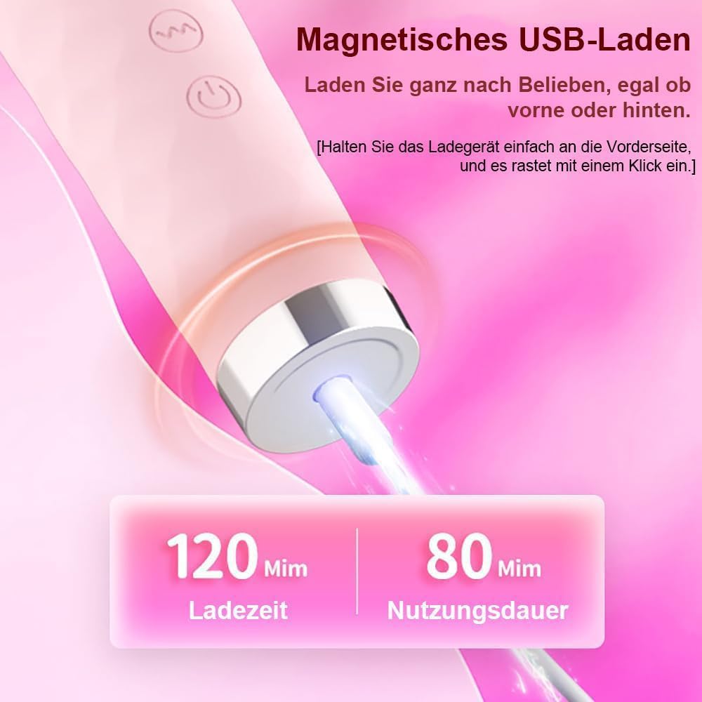 Kuaecr Elektro Shock Massagestab Handvibrator Realistischer G-Punkt Massage Vibratoren mit 10 Vibration & 5 Elektroschocker-Modi E-stim Klitoris Stimulator Wasserdicht Sexspielzeug für Frau Paare