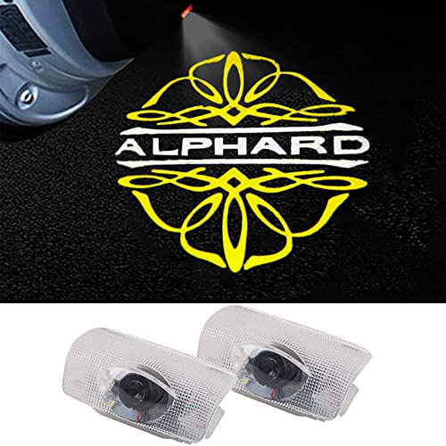 車用 カーテシーランプトヨタ アルファード 30系 ロゴ 高輝度のLEDチップ カーテシライト ドアライト 2個セットドア 適合 alphard yellow