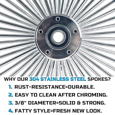 FatFlex Spoke 21 x 3.5 Front Wheel - Single Disc Non-ABS Compatible with 2008-Up Harley Softail & Harley Dyna Custom Wheels