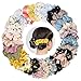 Produktbild 27 Stück Scrunchies Haargummis,Elastischer Haarbänder Haargummis Elastischer Bunte Pferdeschwanz Haarschmuck Haarseil für Frauen oder Mädchen (A)