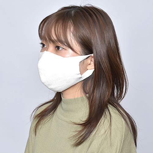 和紙ますく WHITE Lサイズ 1枚入 和紙糸 ニットマスク 伸縮素材 低刺激 肌にやさしい 天然繊維 洗濯可能 吸水速乾 抗菌消臭
