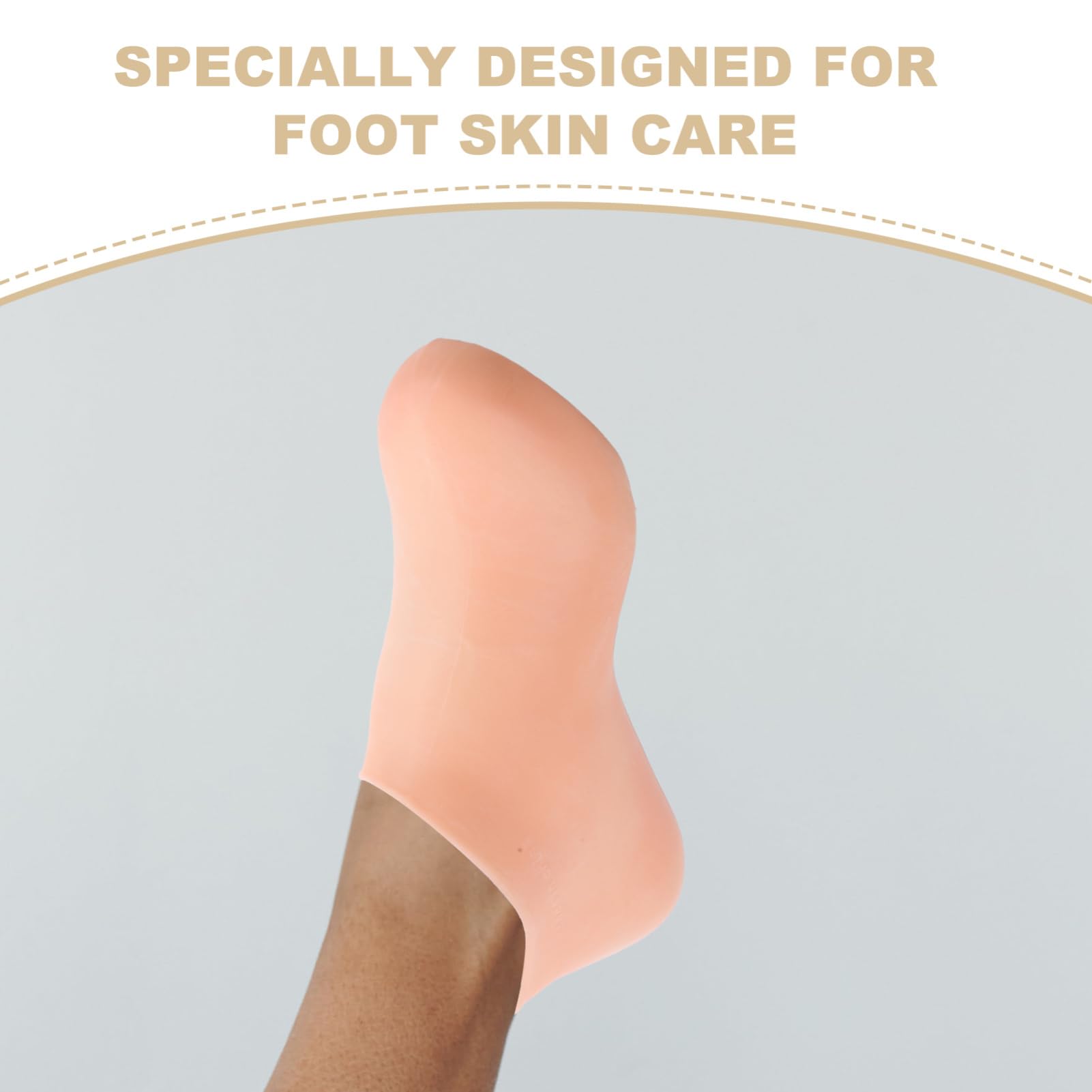 BELLIFFY 2 Pairs Moisturizing Socks for Women Elastic Spa Socks with Lotion for Dry Cracked Feet Fits for Foot Care