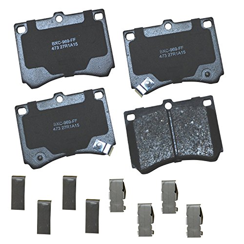 Image of Bendix Premium SBC473 Ceramic Front Brake Pads for Ford Escort 2003-1991, Mazda MX-3 1996-1992, Protege 1998-1990, Mercury Tracer 1999-1991