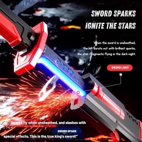 Image of Rechargeable LED Sword with Smoke & Spark Effects, 7-Color Light Blade with Sound FX, Anime-Inspired Cosplay Katana for Roleplay, Halloween, Parties, Collectors, and Display