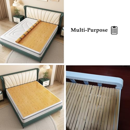 190 200 cm Lange Bettbretter, Lattenroste und Rolllatten für Einzel-/Doppel-/Kingsize-/Queensize-Betten, Matratze aus Bambus-Klappbrett (180 x 190 cm) – Bild 8