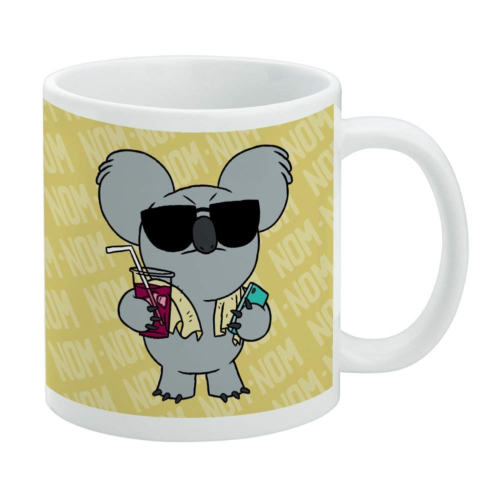 We Bare Bears Nom Nom Ceramic Coffee Mug, Novelty Gift Mugs for Coffee, Tea and Hot Drinks, 11oz, White